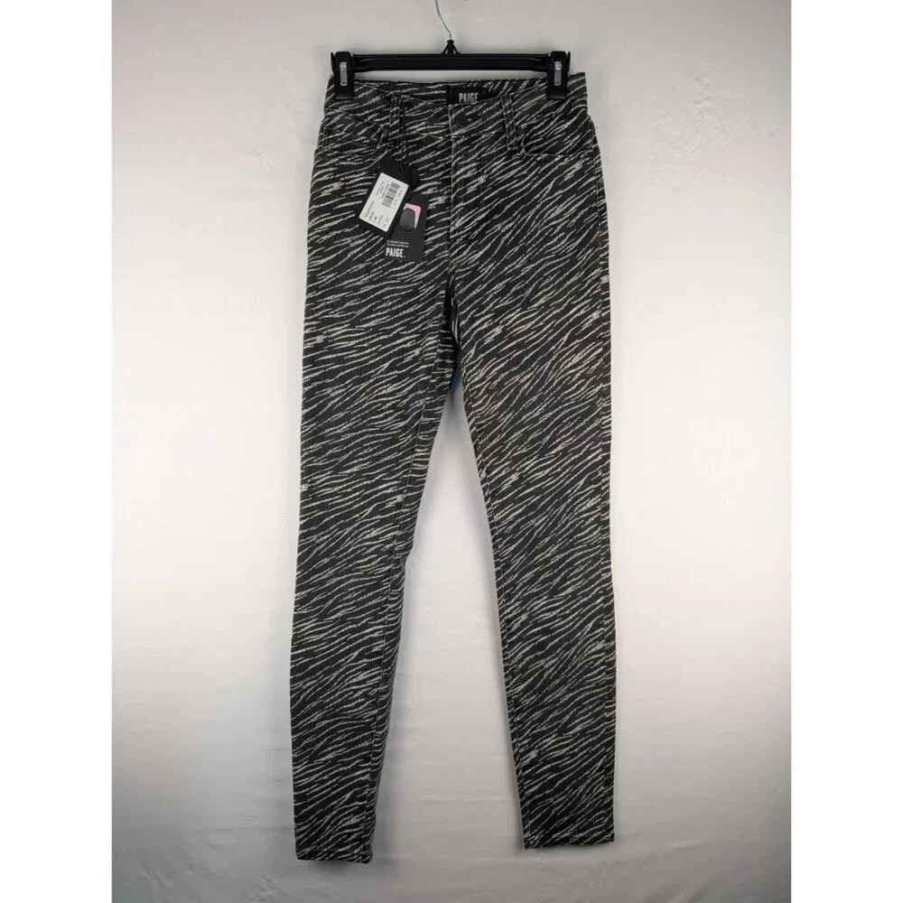 New Paige Jeans Womens‎ Size 25 Hoxton Ultra Skinny Black & White Zebra Print